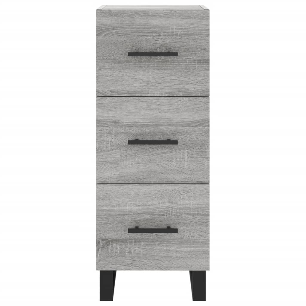 højskab 34,5x34x180 cm konstrueret træ grå sonoma-eg