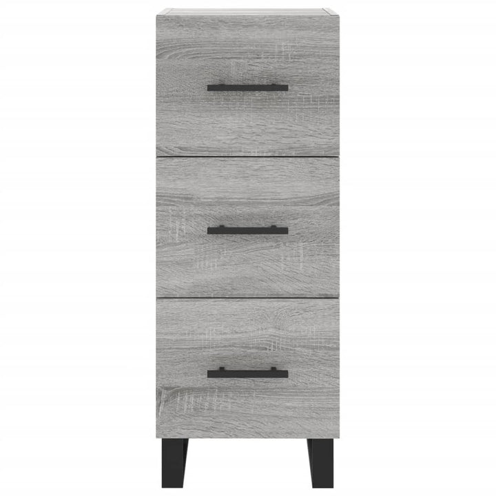 højskab 34,5x34x180 cm konstrueret træ grå sonoma-eg
