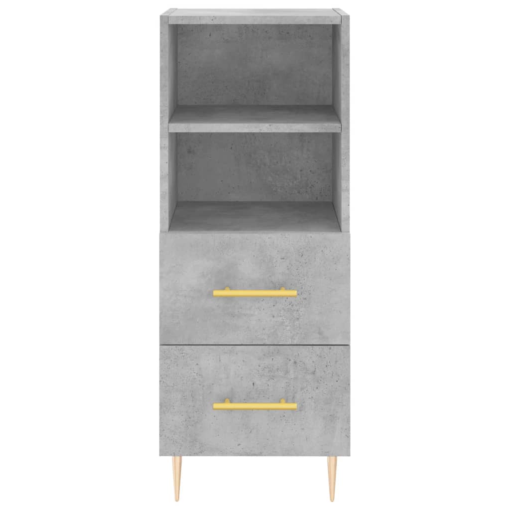 skab 34,5x34x180 cm konstrueret træ betongrå
