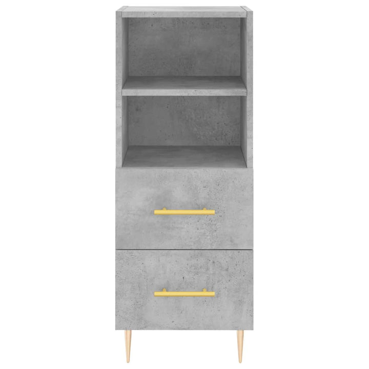 skab 34,5x34x180 cm konstrueret træ betongrå