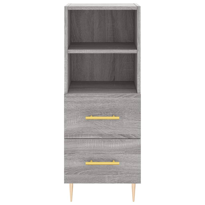 højskab 34,5x34x180 cm konstrueret træ grå sonoma-eg