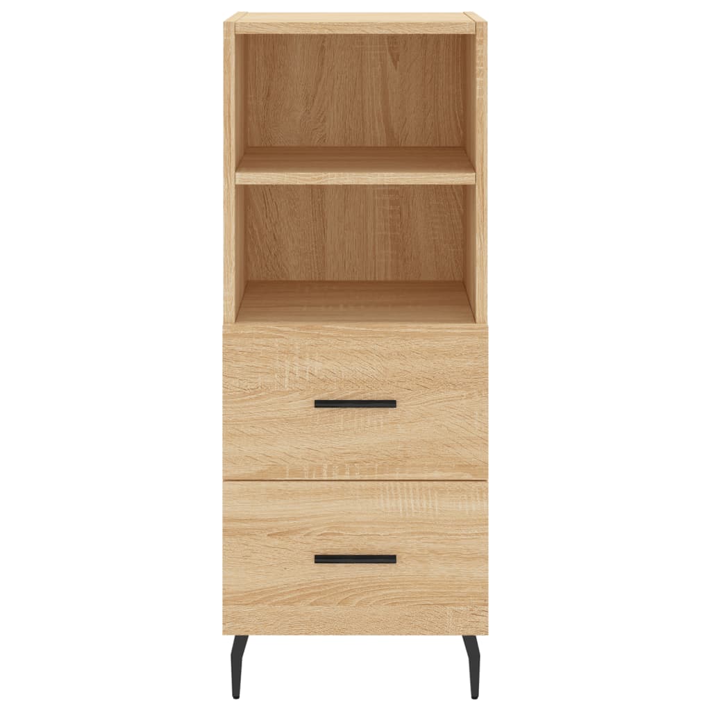 skab 34,5x34x180 cm konstrueret træ sonoma-eg