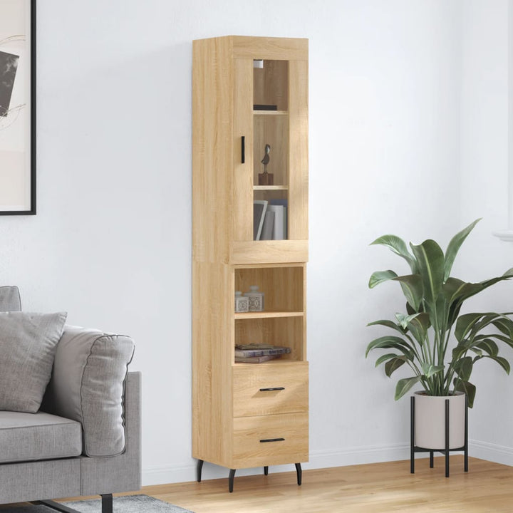 skab 34,5x34x180 cm konstrueret træ sonoma-eg