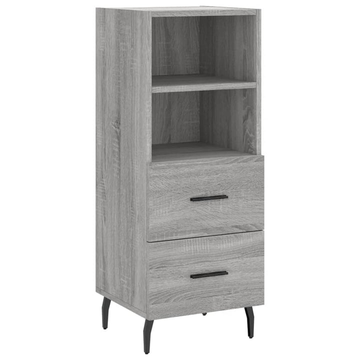 højskab 34,5x34x180 cm konstrueret træ grå sonoma-eg