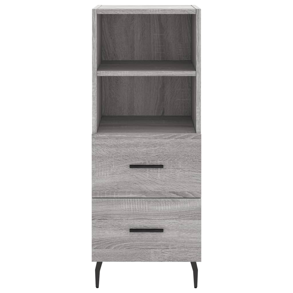 højskab 34,5x34x180 cm konstrueret træ grå sonoma-eg