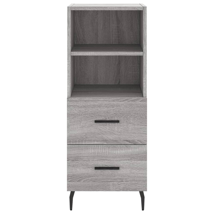 højskab 34,5x34x180 cm konstrueret træ grå sonoma-eg