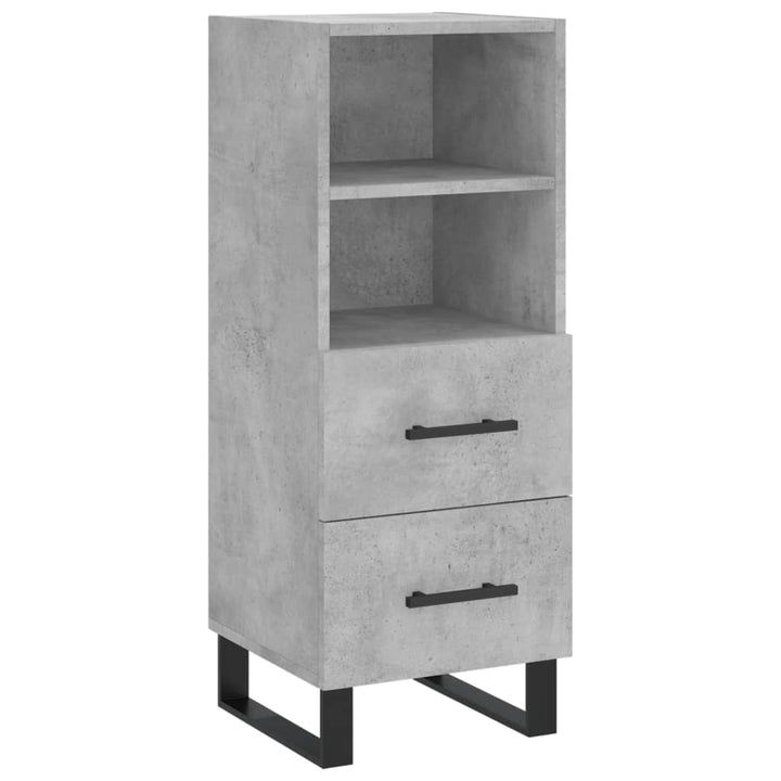 skab 34,5x34x180 cm konstrueret træ betongrå