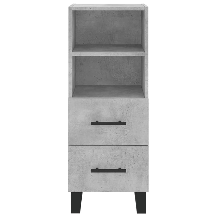 skab 34,5x34x180 cm konstrueret træ betongrå