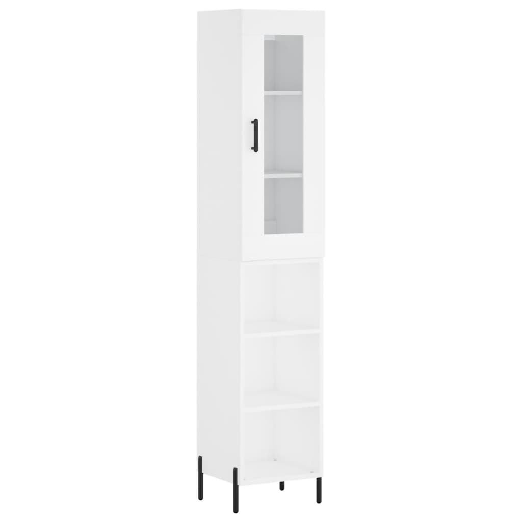 skab 34,5x34x180 cm konstrueret træ hvid