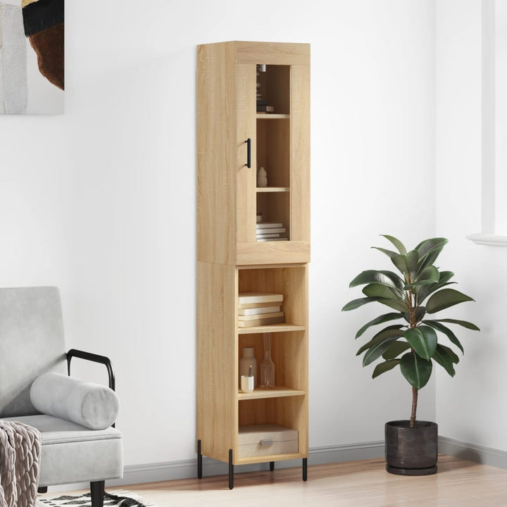 skab 34,5x34x180 cm konstrueret træ sonoma-eg