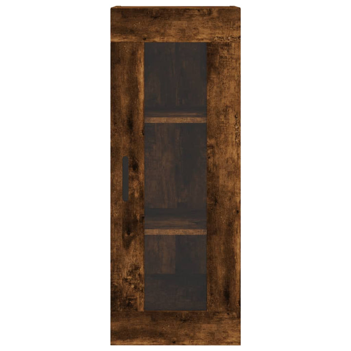 skab 34,5x34x180 cm konstrueret træ røget egetræ