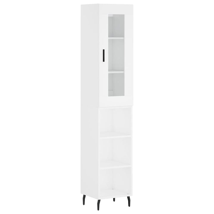 skab 34,5x34x180 cm konstrueret træ hvid