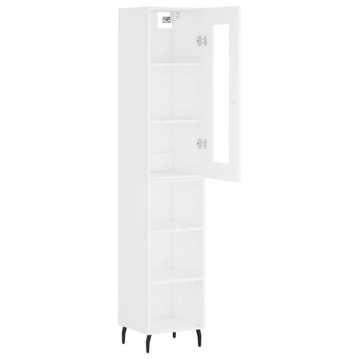 skab 34,5x34x180 cm konstrueret træ hvid