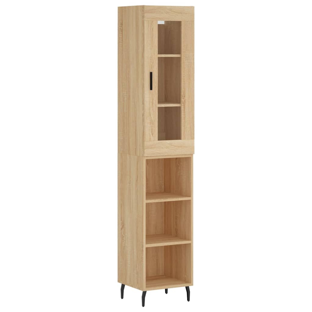 skab 34,5x34x180 cm konstrueret træ sonoma-eg