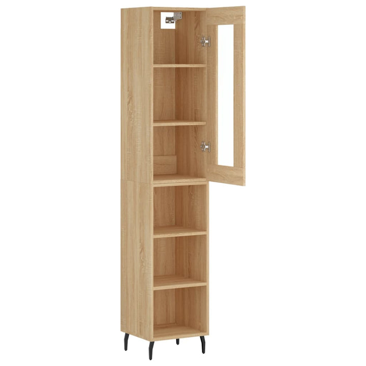 skab 34,5x34x180 cm konstrueret træ sonoma-eg
