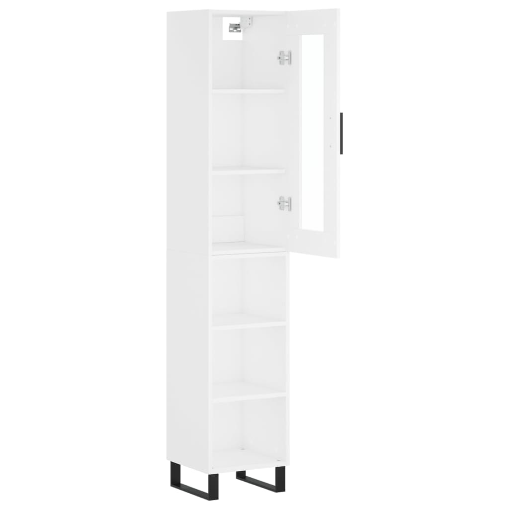 skab 34,5x34x180 cm konstrueret træ hvid