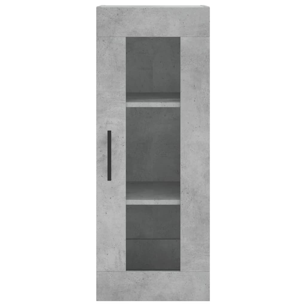 skab 34,5x34x180 cm konstrueret træ betongrå