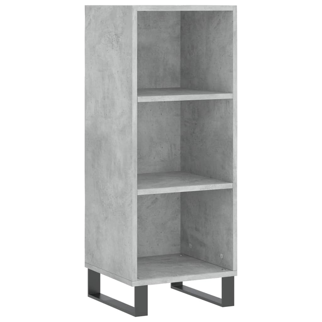 skab 34,5x34x180 cm konstrueret træ betongrå