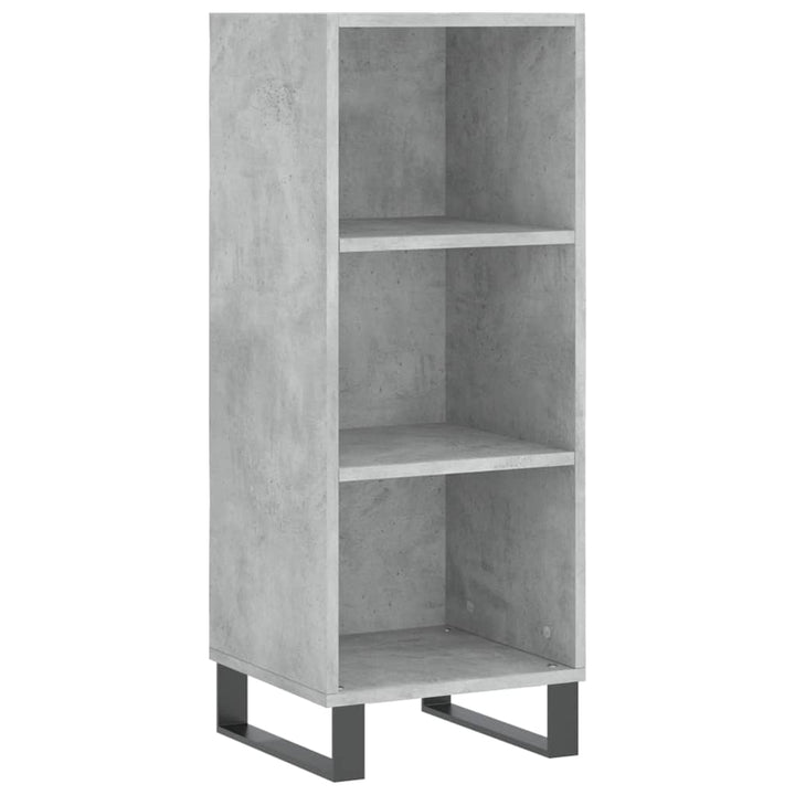 skab 34,5x34x180 cm konstrueret træ betongrå