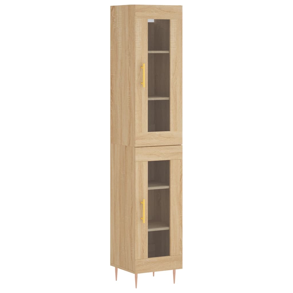 skab 34,5x34x180 cm konstrueret træ sonoma-eg