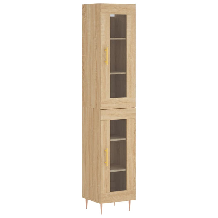 skab 34,5x34x180 cm konstrueret træ sonoma-eg