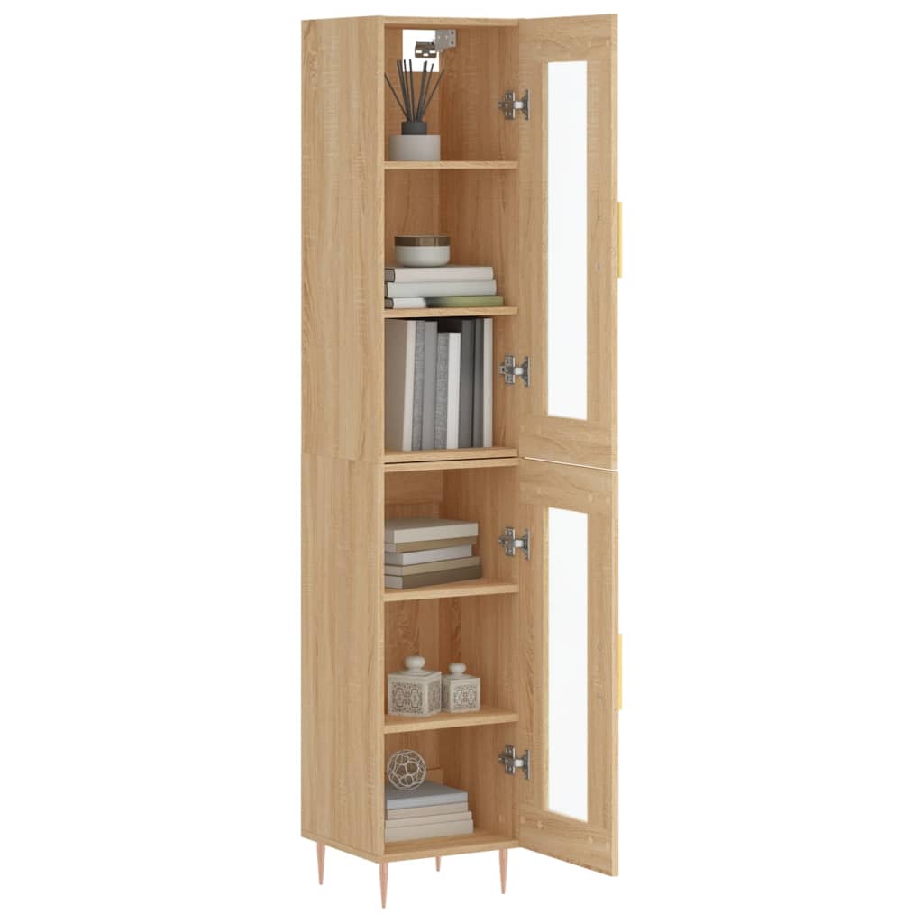 skab 34,5x34x180 cm konstrueret træ sonoma-eg