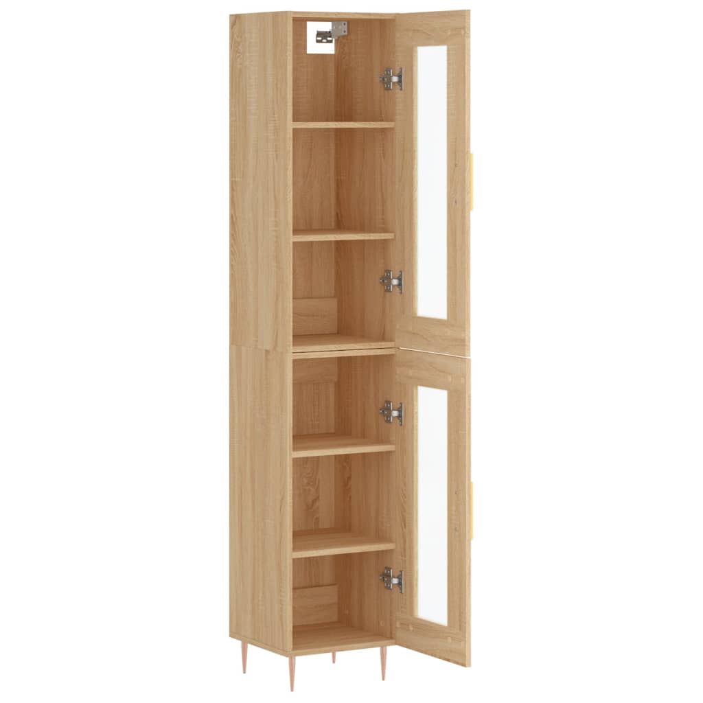 skab 34,5x34x180 cm konstrueret træ sonoma-eg