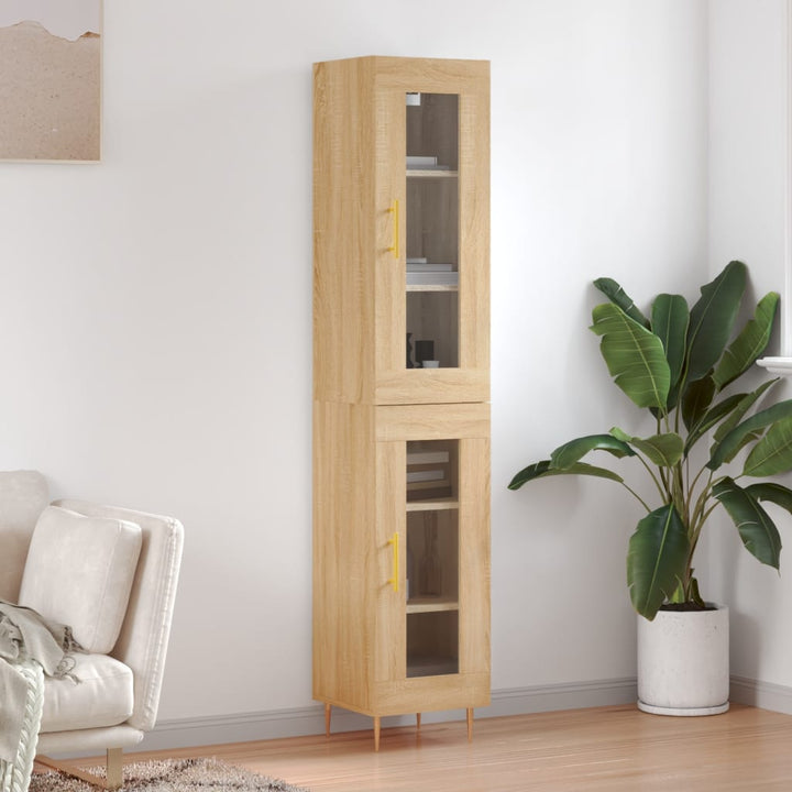 skab 34,5x34x180 cm konstrueret træ sonoma-eg