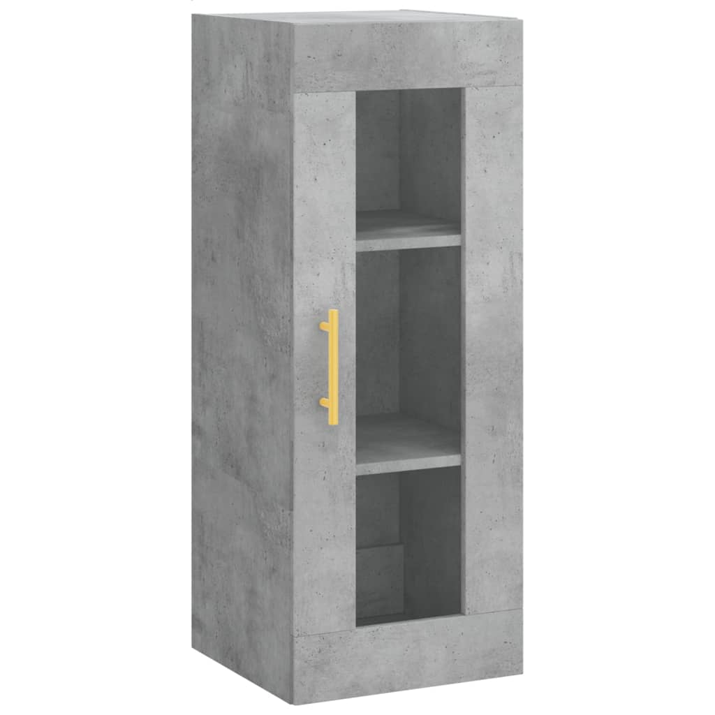 skab 34,5x34x180 cm konstrueret træ betongrå
