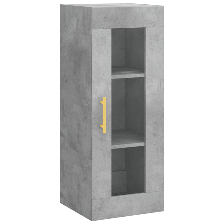 skab 34,5x34x180 cm konstrueret træ betongrå