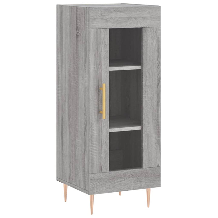 højskab 34,5x34x180 cm konstrueret træ grå sonoma-eg