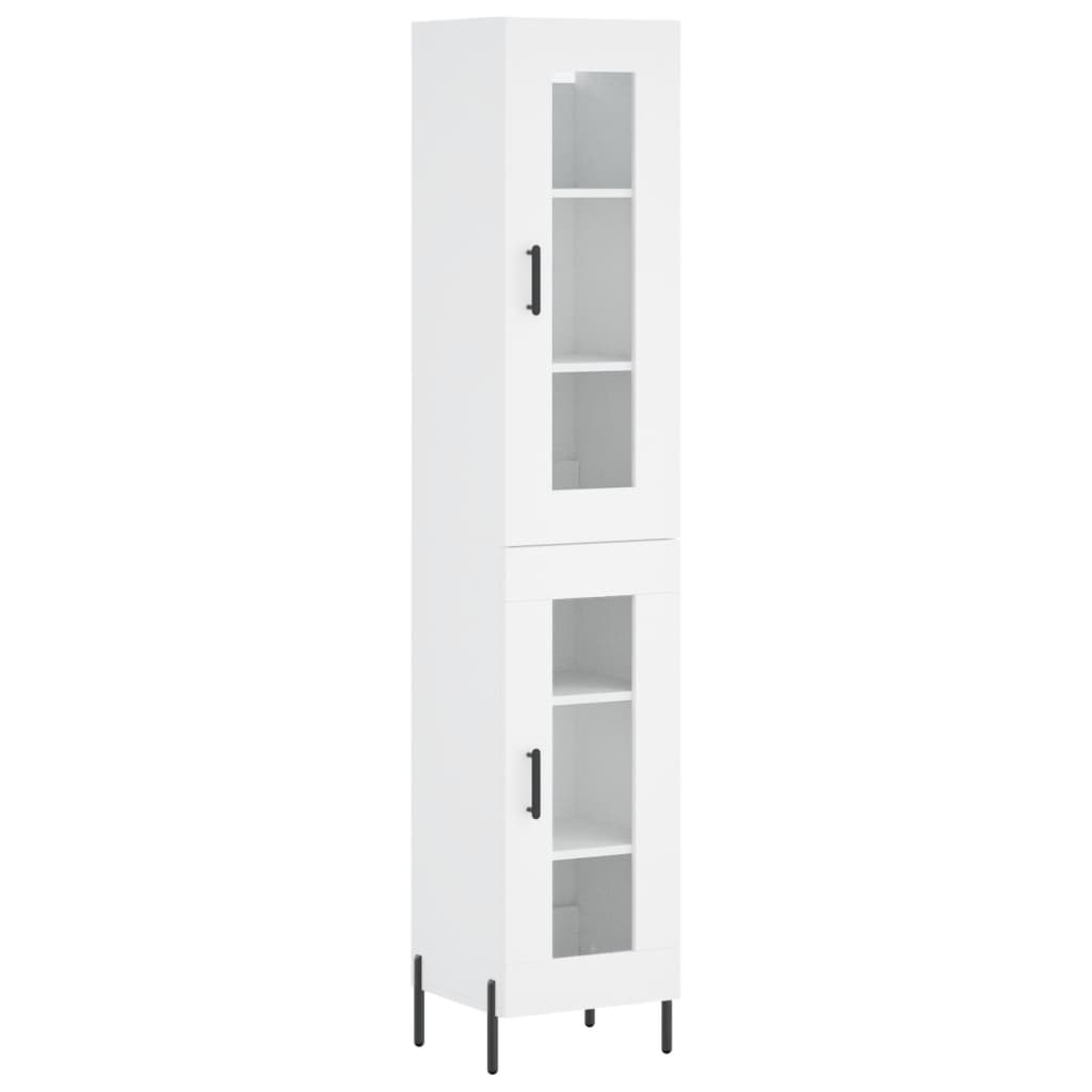 skab 34,5x34x180 cm konstrueret træ hvid