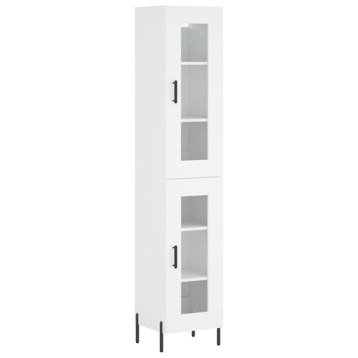 skab 34,5x34x180 cm konstrueret træ hvid