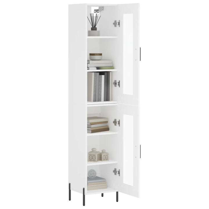 skab 34,5x34x180 cm konstrueret træ hvid