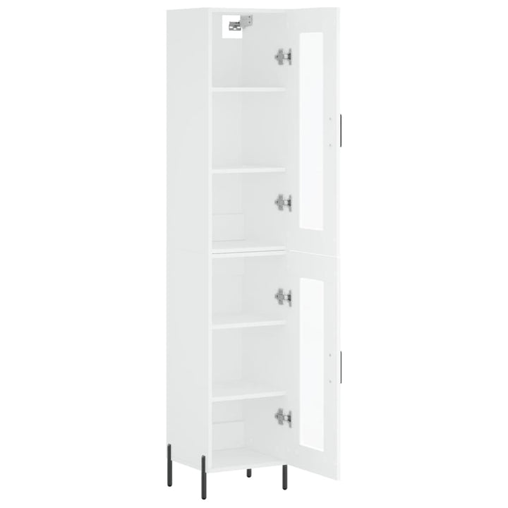 skab 34,5x34x180 cm konstrueret træ hvid