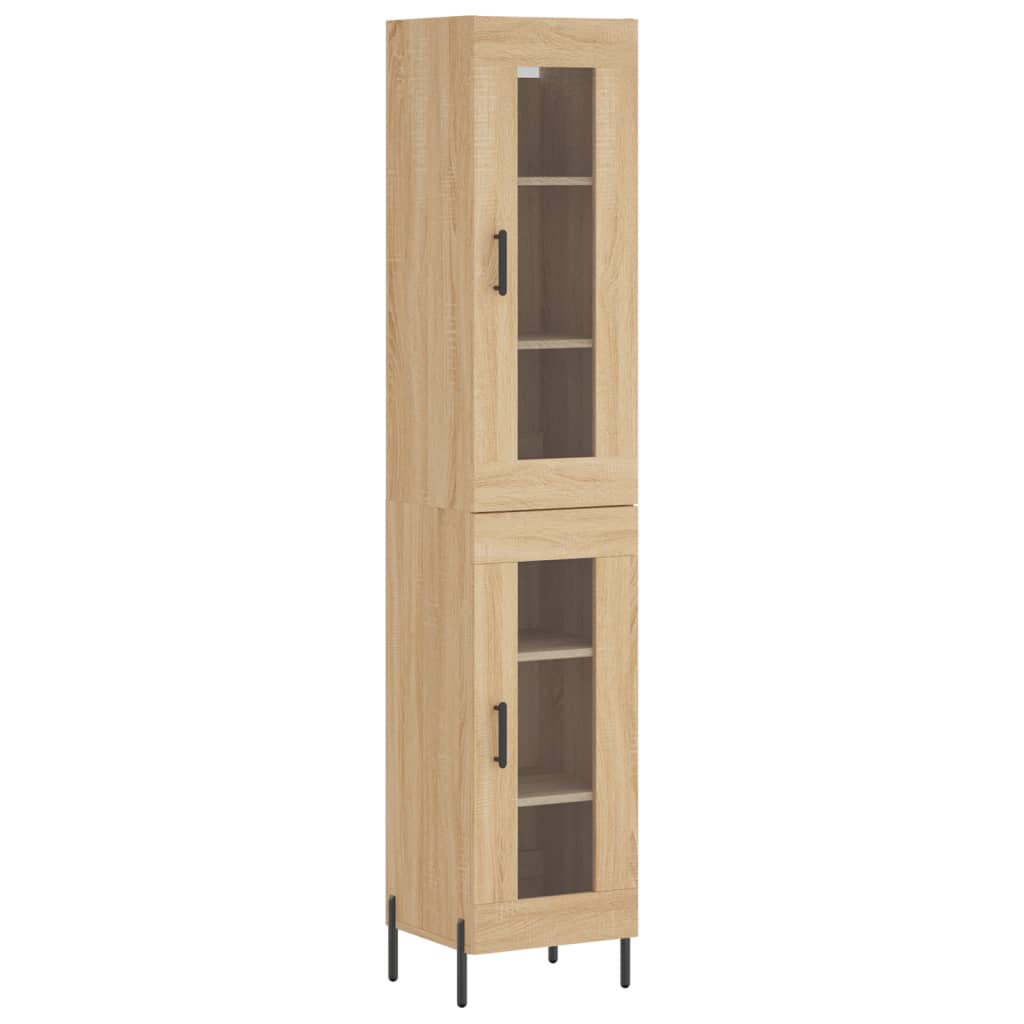 skab 34,5x34x180 cm konstrueret træ sonoma-eg