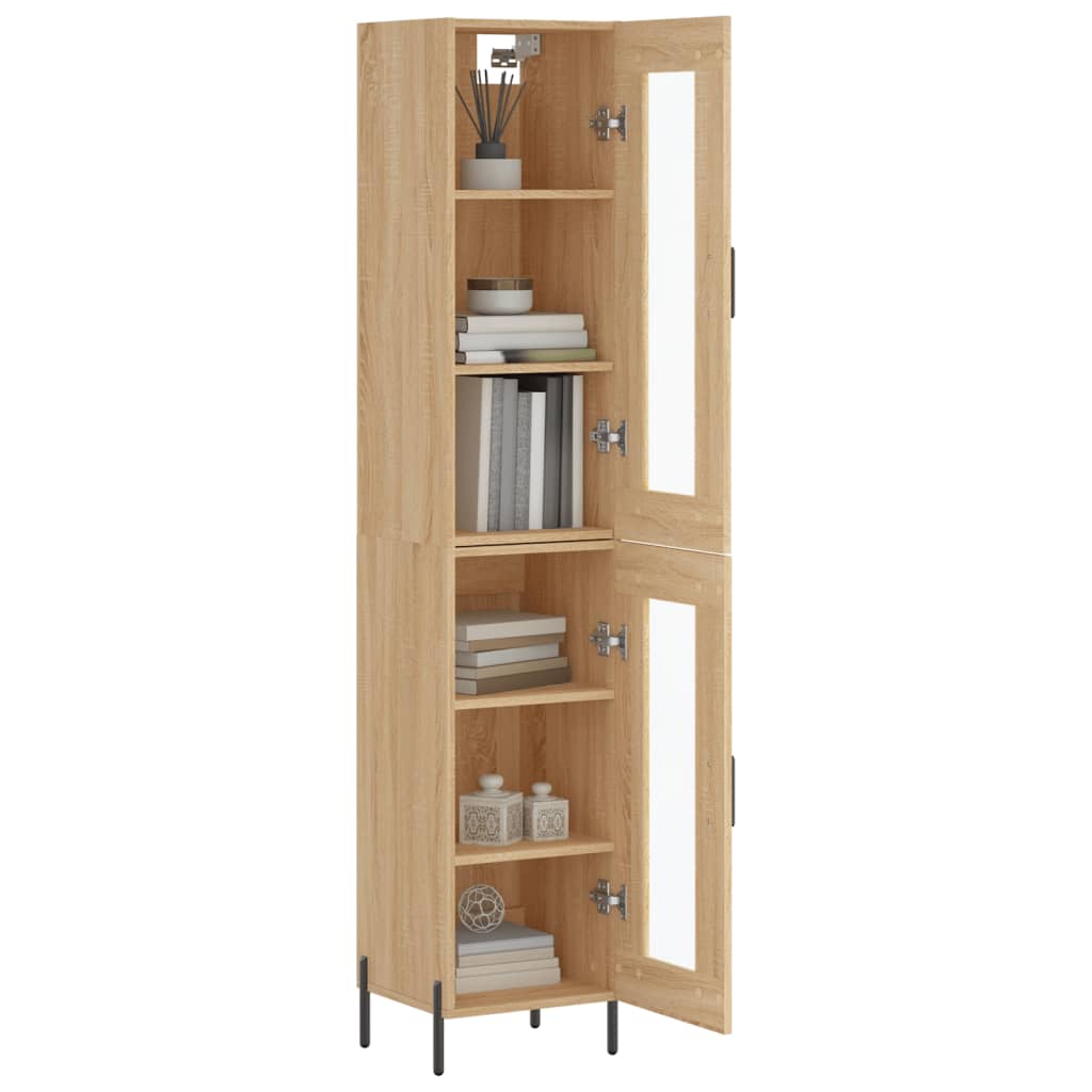 skab 34,5x34x180 cm konstrueret træ sonoma-eg
