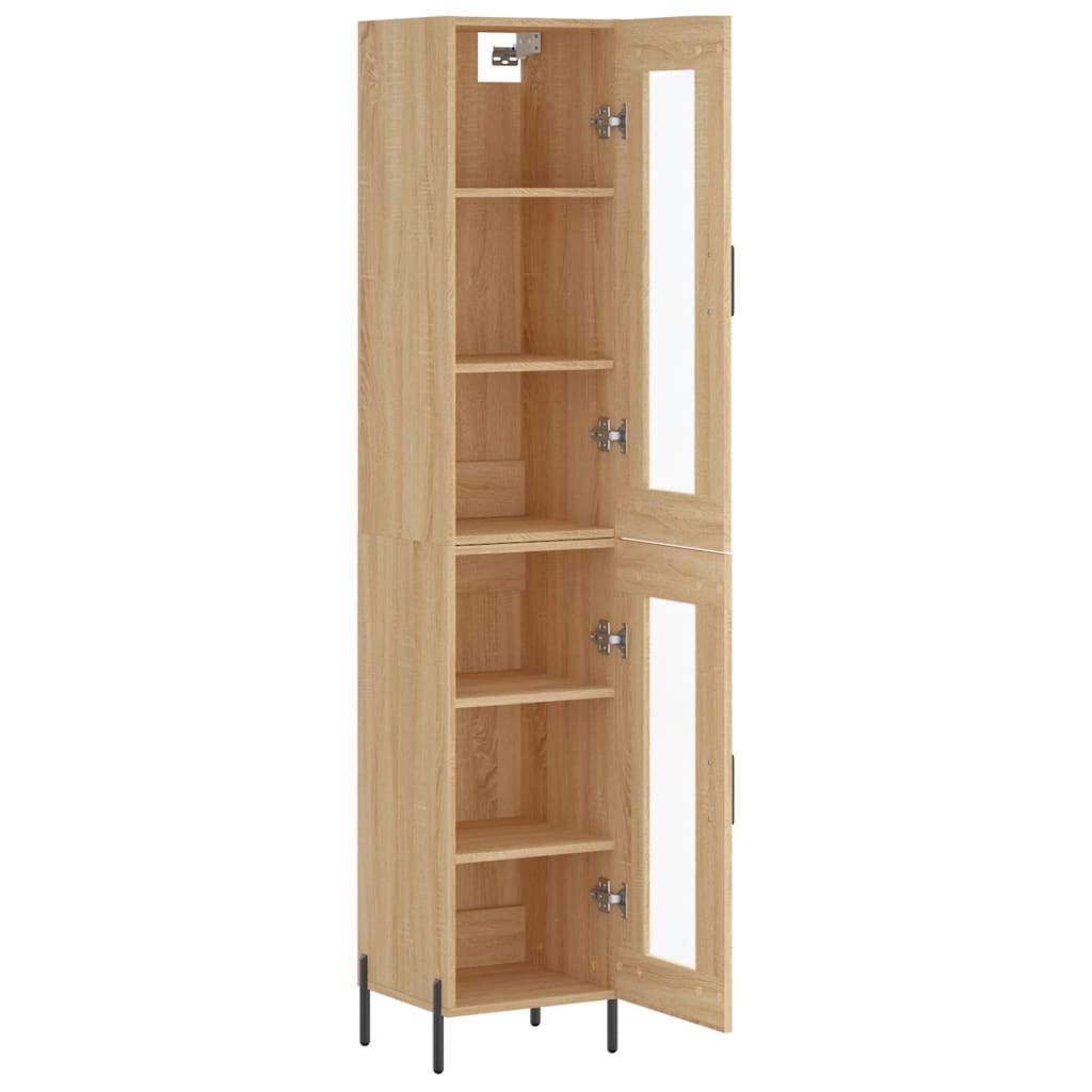 skab 34,5x34x180 cm konstrueret træ sonoma-eg