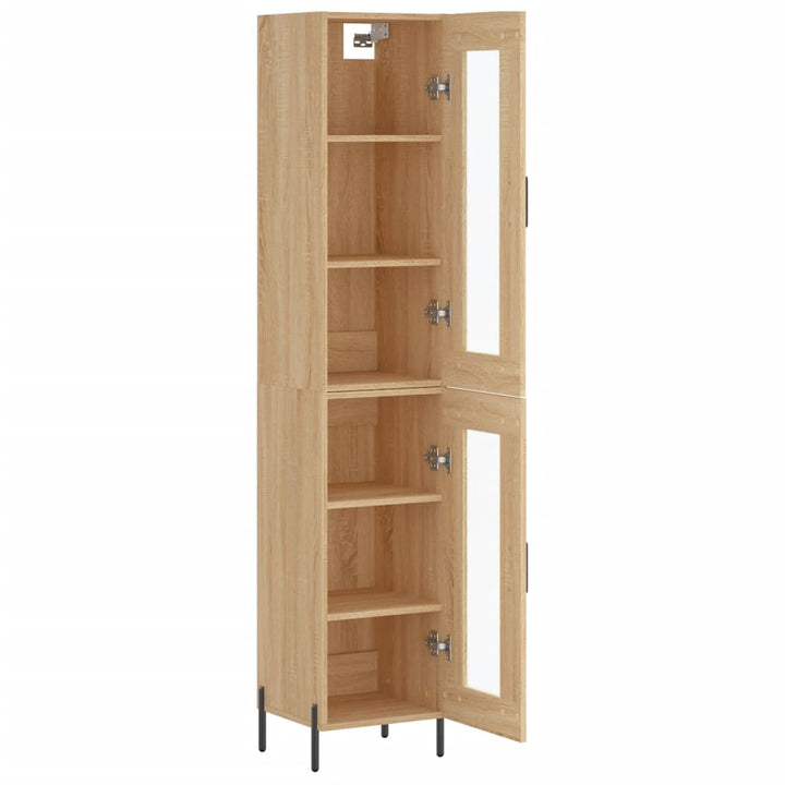 skab 34,5x34x180 cm konstrueret træ sonoma-eg