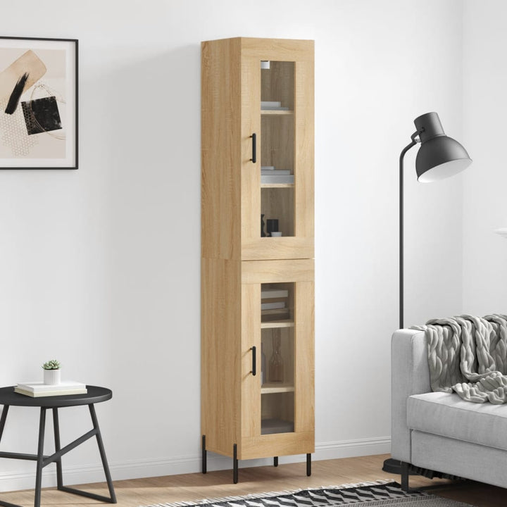 skab 34,5x34x180 cm konstrueret træ sonoma-eg