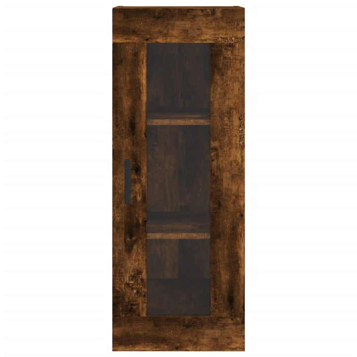 skab 34,5x34x180 cm konstrueret træ røget egetræ