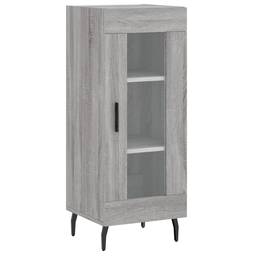 højskab 34,5x34x180 cm konstrueret træ grå sonoma-eg