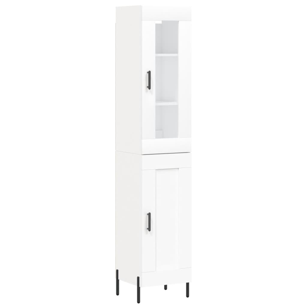 skab 34,5x34x180 cm konstrueret træ hvid