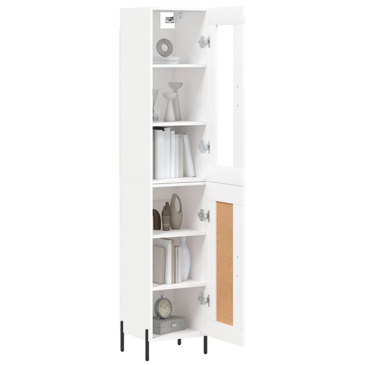 skab 34,5x34x180 cm konstrueret træ hvid