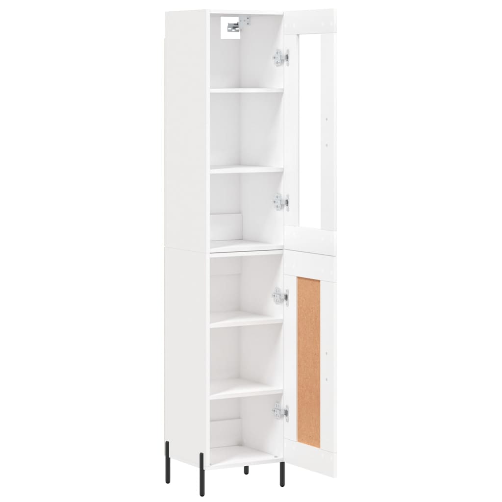 skab 34,5x34x180 cm konstrueret træ hvid