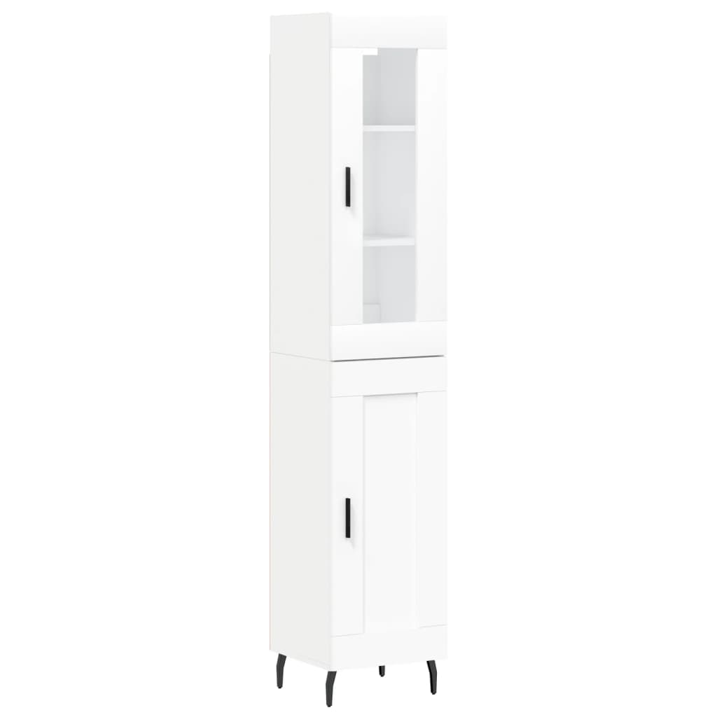 skab 34,5x34x180 cm konstrueret træ hvid