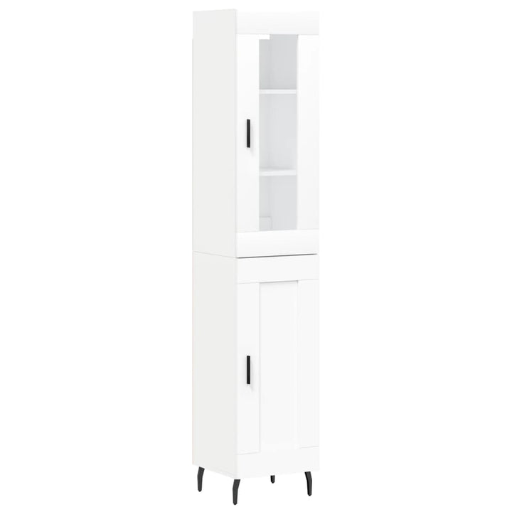 skab 34,5x34x180 cm konstrueret træ hvid