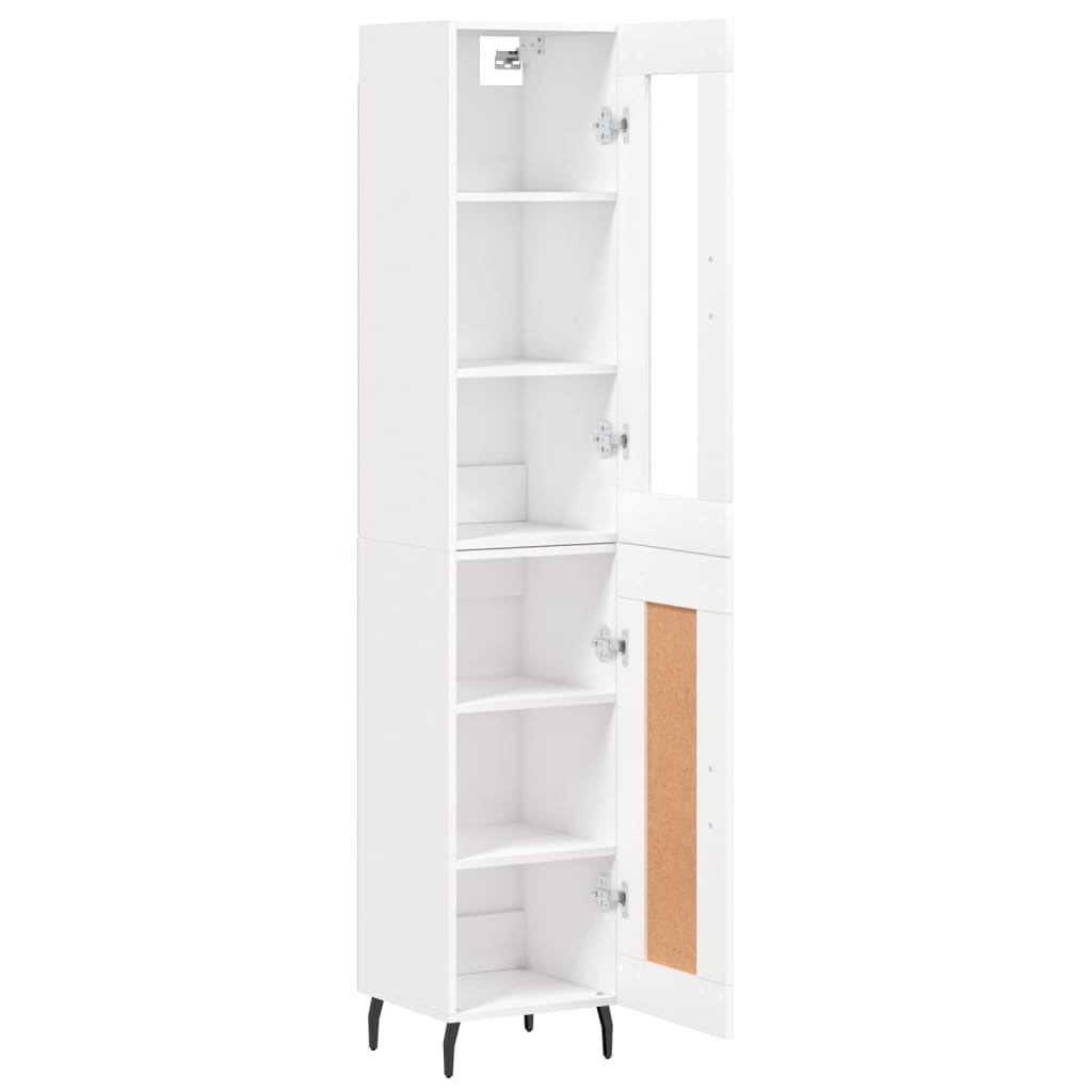 skab 34,5x34x180 cm konstrueret træ hvid
