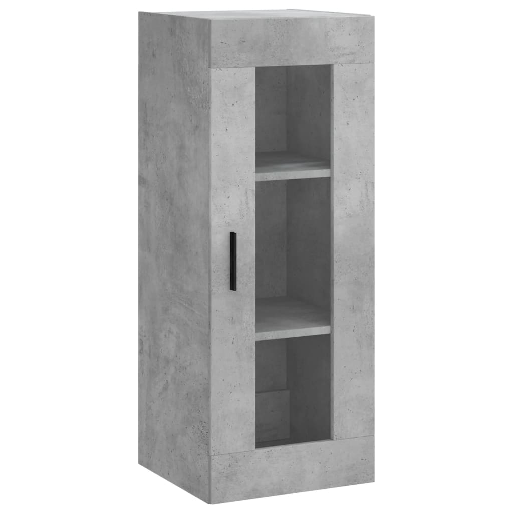 skab 34,5x34x180 cm konstrueret træ betongrå