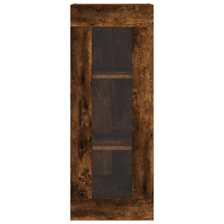 skab 34,5x34x180 cm konstrueret træ røget egetræ